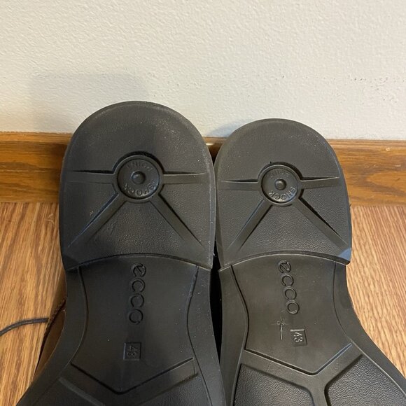 Ecco Men Size 43 US 9/9.5 Brown Leather Lace Up Chukka Ankle Boots - Picture 14 of 15